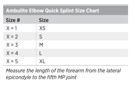 Elbow Size Chart