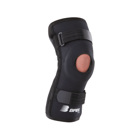 Left Knee Lateral BREG 20126 Stabilizer XXL 27-30 Thigh Circumference Airmesh Tubular Buttress Inferior and Superior Strap with Hinge